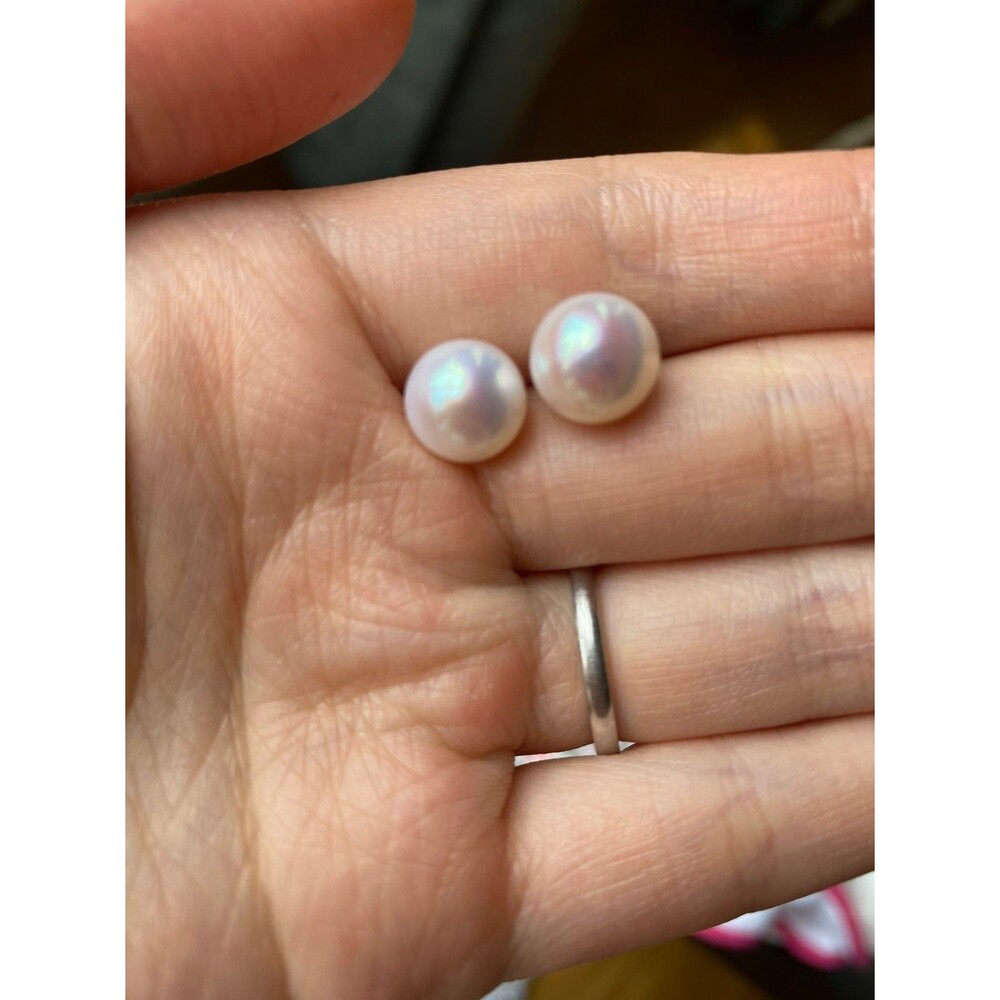 18k vermail high heel Fresh water pearl 10mm - Picture 4 of 12